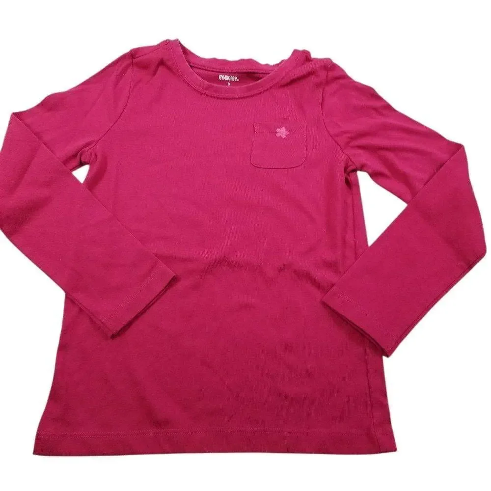 Gymboree solid pink longsleeve shirt 6